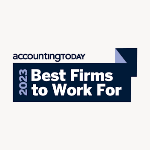 2023 best firms to work for' award from AccountingToday